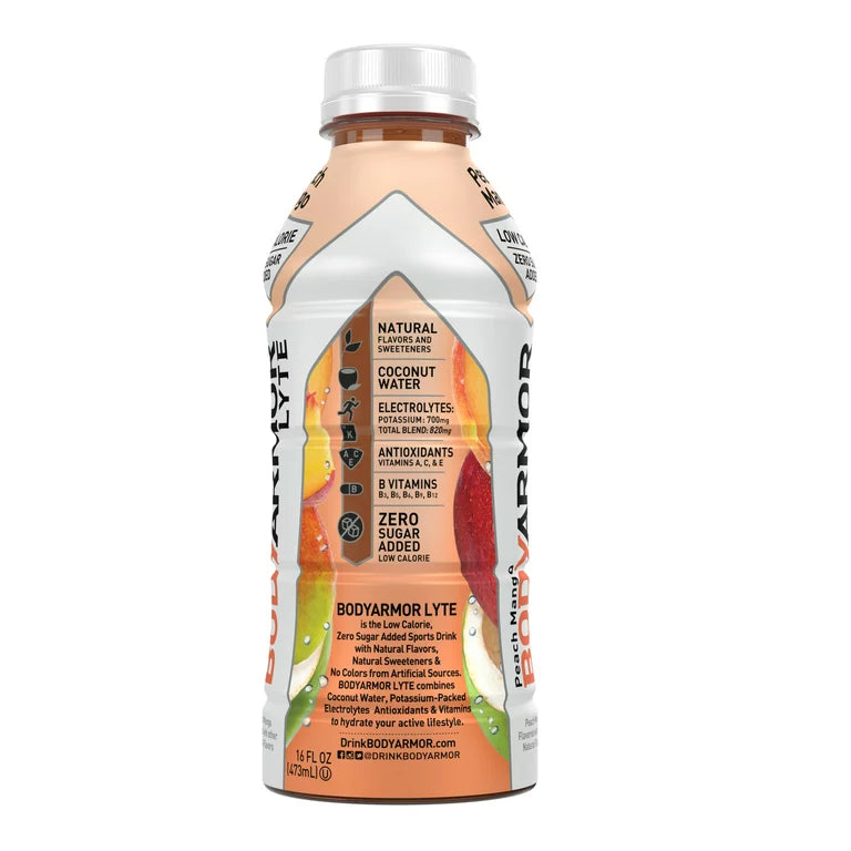 BodyArmor Lyte Peach Mango 16 0z