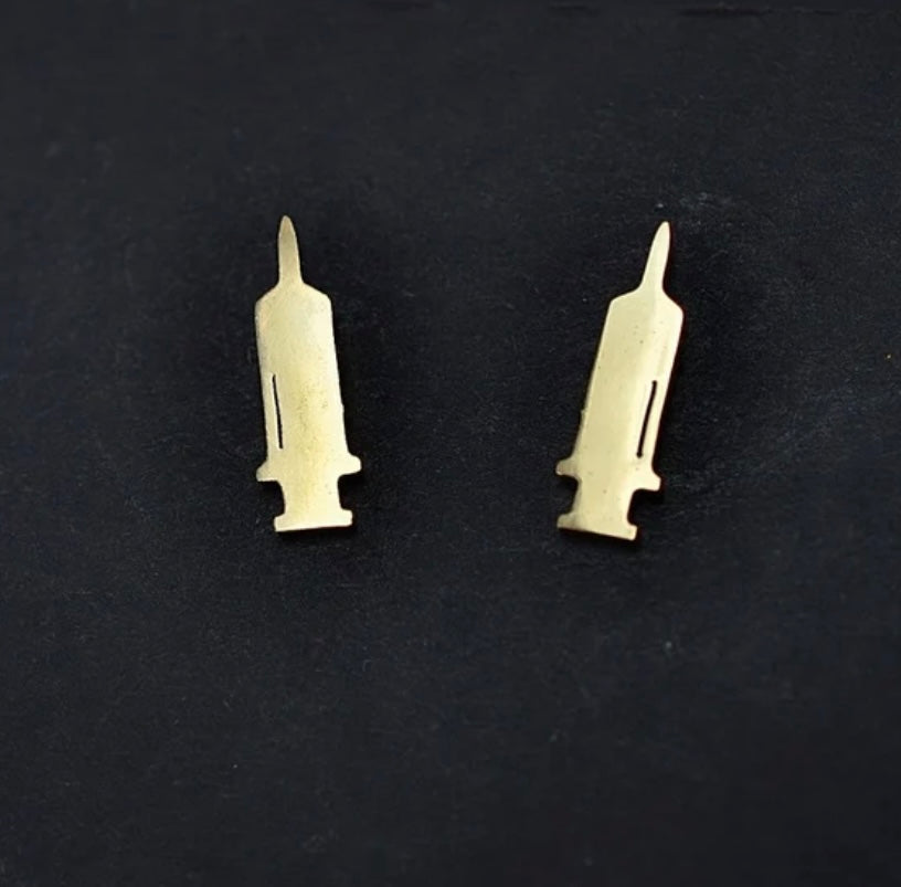 Syringe Earrings by Beauty and the Beautox