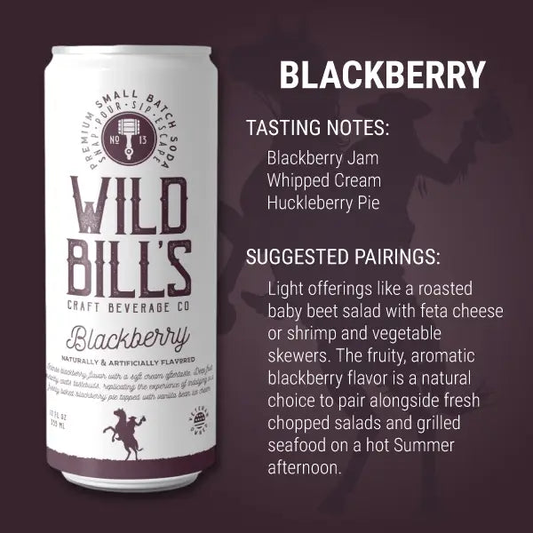 Wild Bill's Blackberry - Premium Cane Sugar Soda