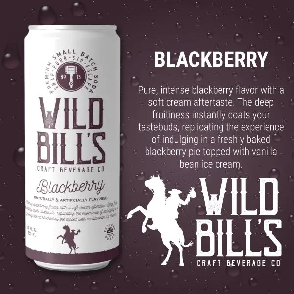 Wild Bill's Blackberry - Premium Cane Sugar Soda