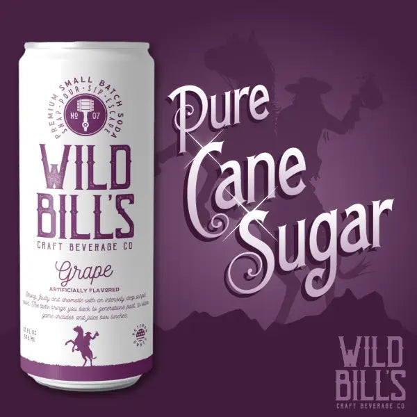 Wild Bill's Grape - Premium Cane Sugar Soda