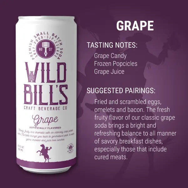 Wild Bill's Grape - Premium Cane Sugar Soda