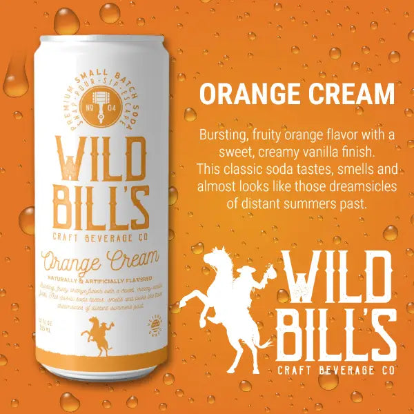 Wild Bill's Orange Cream - Premium Cane Sugar Soda