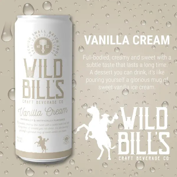 Wild Bill's Vanilla Cream - Premium Cane Sugar Soda