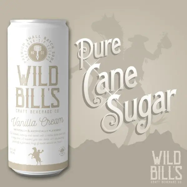 Wild Bill's Vanilla Cream - Premium Cane Sugar Soda